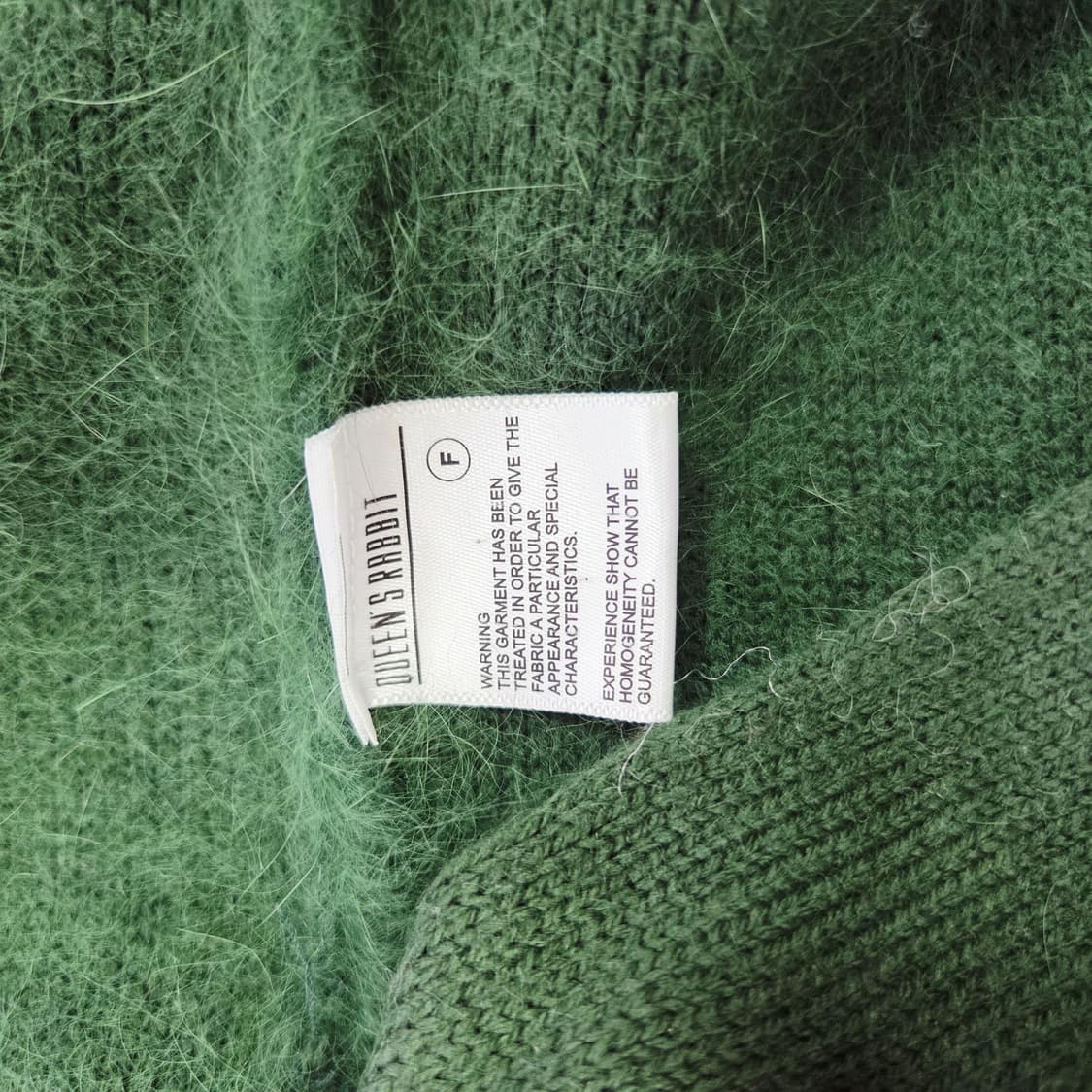 QUEEN'S RABBIT 퀸즈래빗 그린 앙고라 롱가디건 프리사이즈 상품이미지7