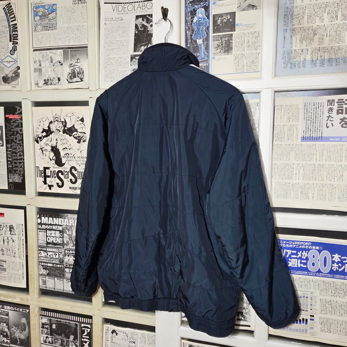 아디다스 삼선 라인 네이비 누빔 점퍼 상품이미지6