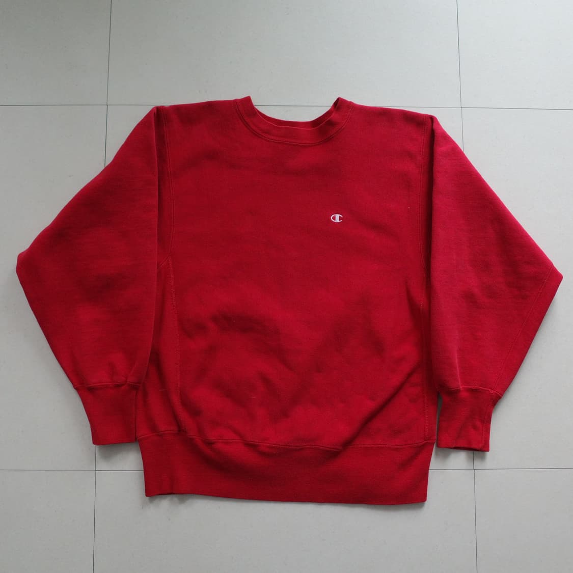 80s 챔피온 리버스위브 USA제 맨투맨 레드 M 상품이미지1