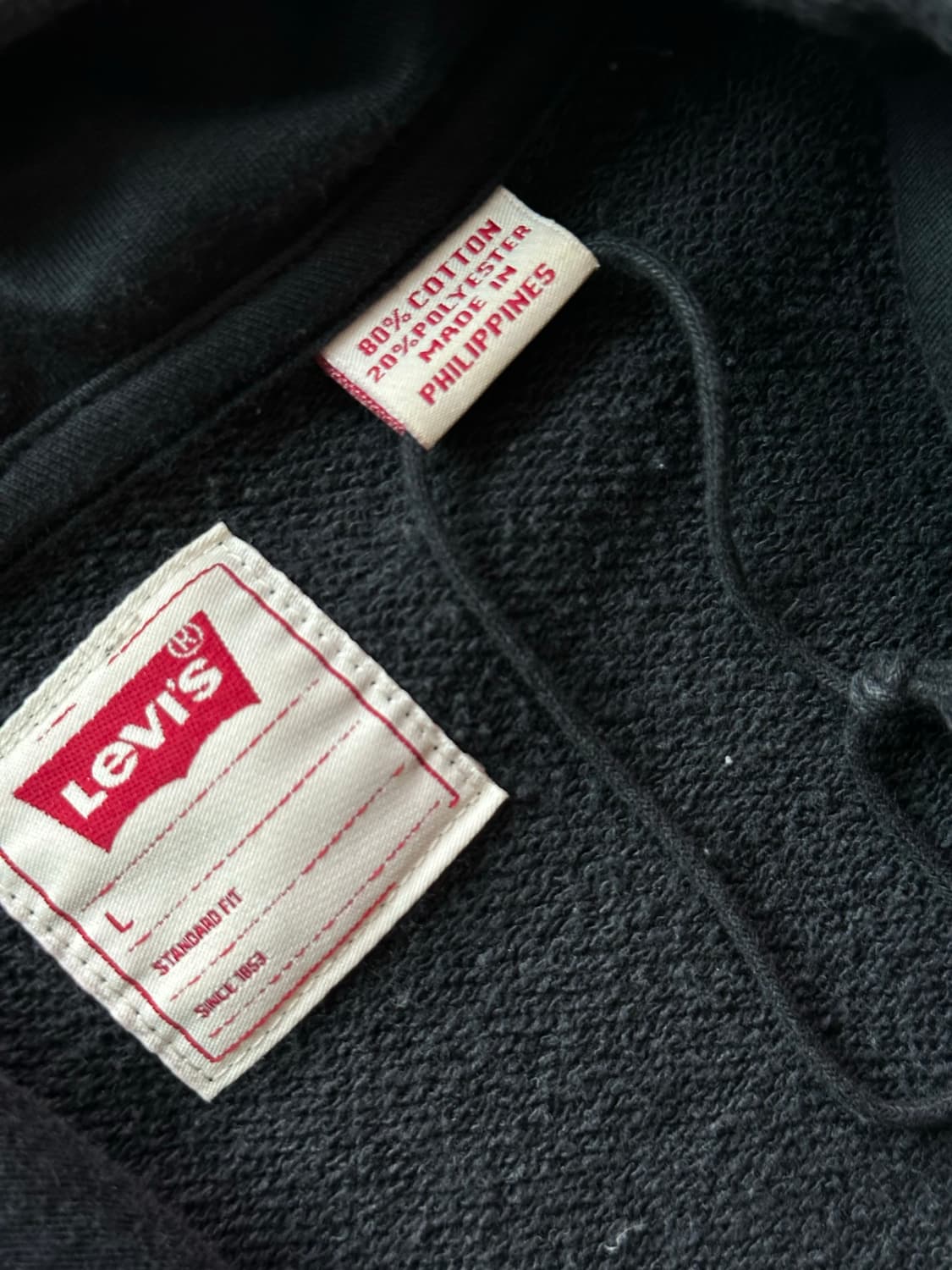 00‘s 리바이스 후드집업 블랙 상품이미지3