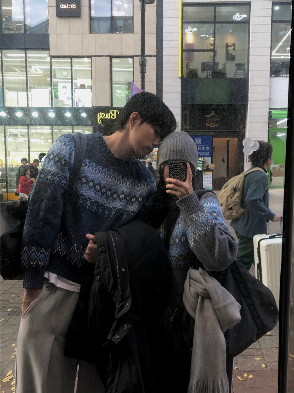 노르딕 네이비 니트 상품이미지2