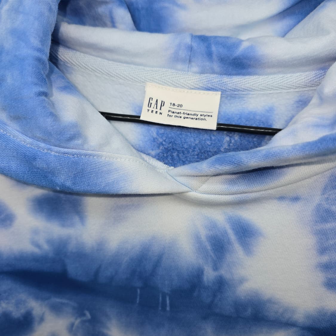 GAP 타이다이 크롭 후드티 블루 상품이미지3