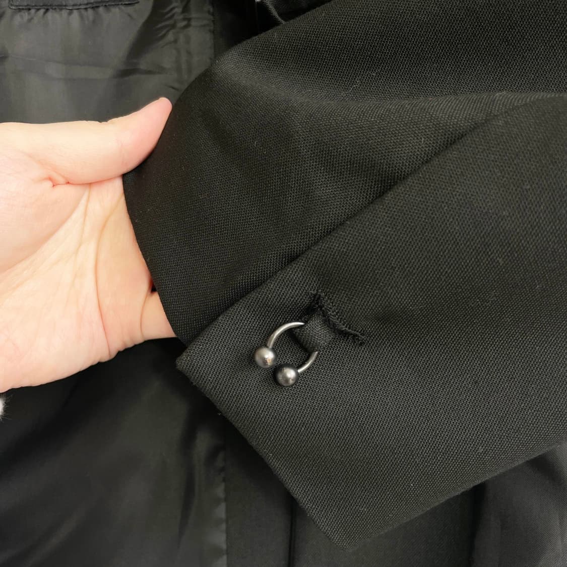 B1 자라 백리스 테일러드 블레이저 블랙 XL사이즈 상품이미지4