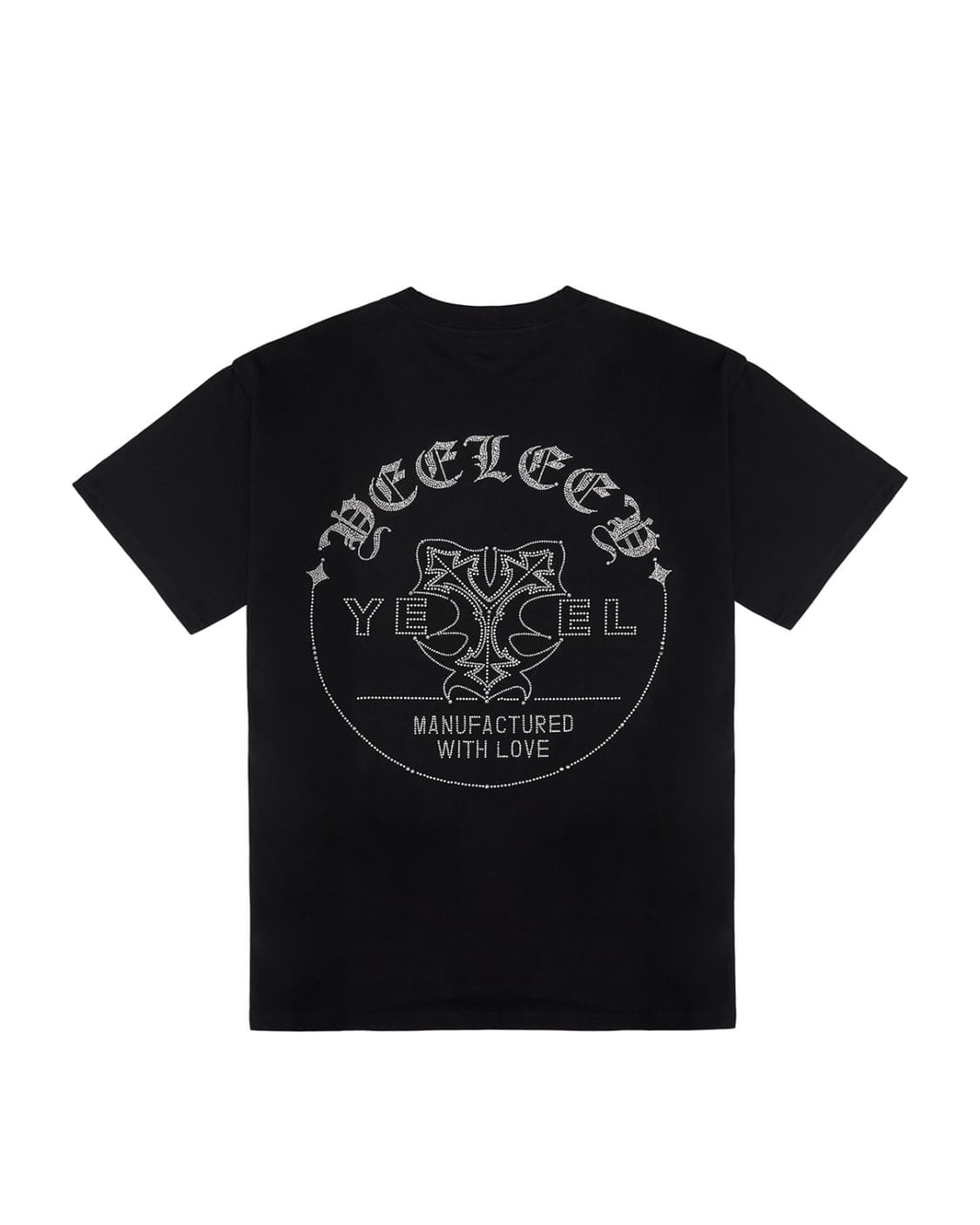 yeel 큐빅 로고 오버사이즈 티셔츠 블랙 상품이미지1