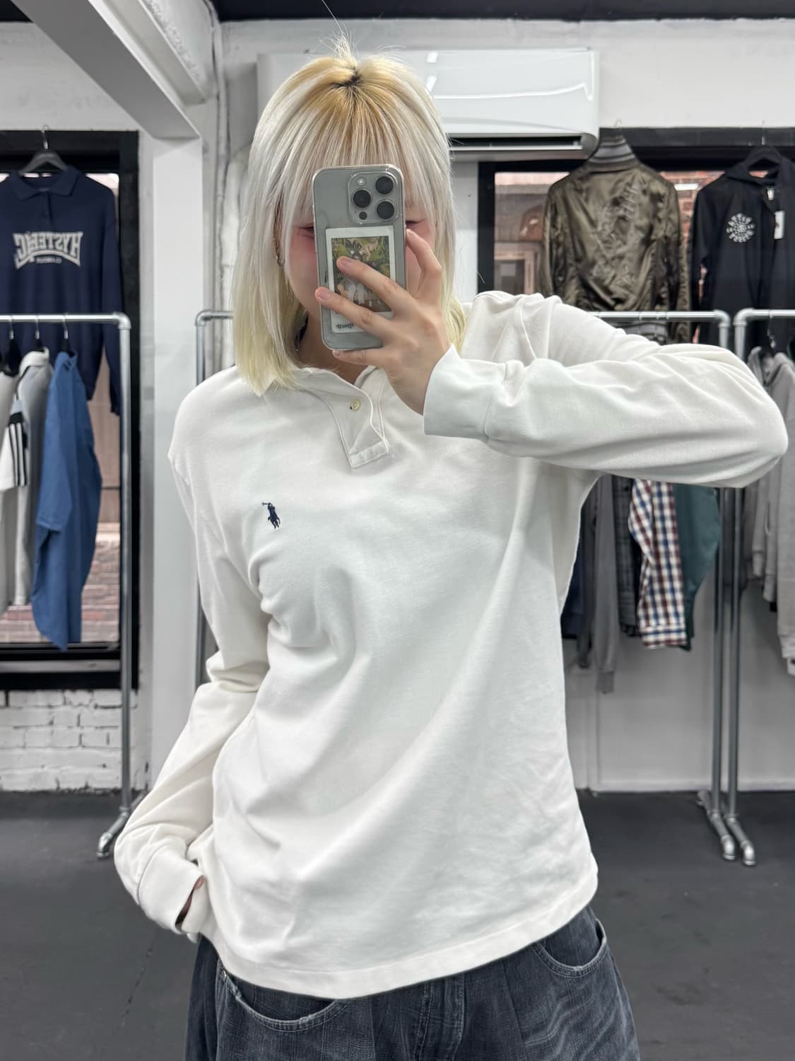 폴로 랄프로렌 화이트 PK 롱슬리브 상품이미지2