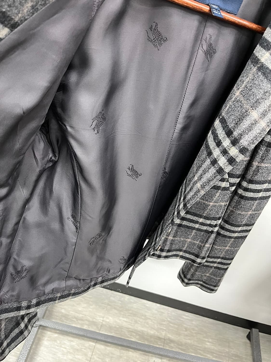 여) 버버리 체크 울자켓  상품이미지8