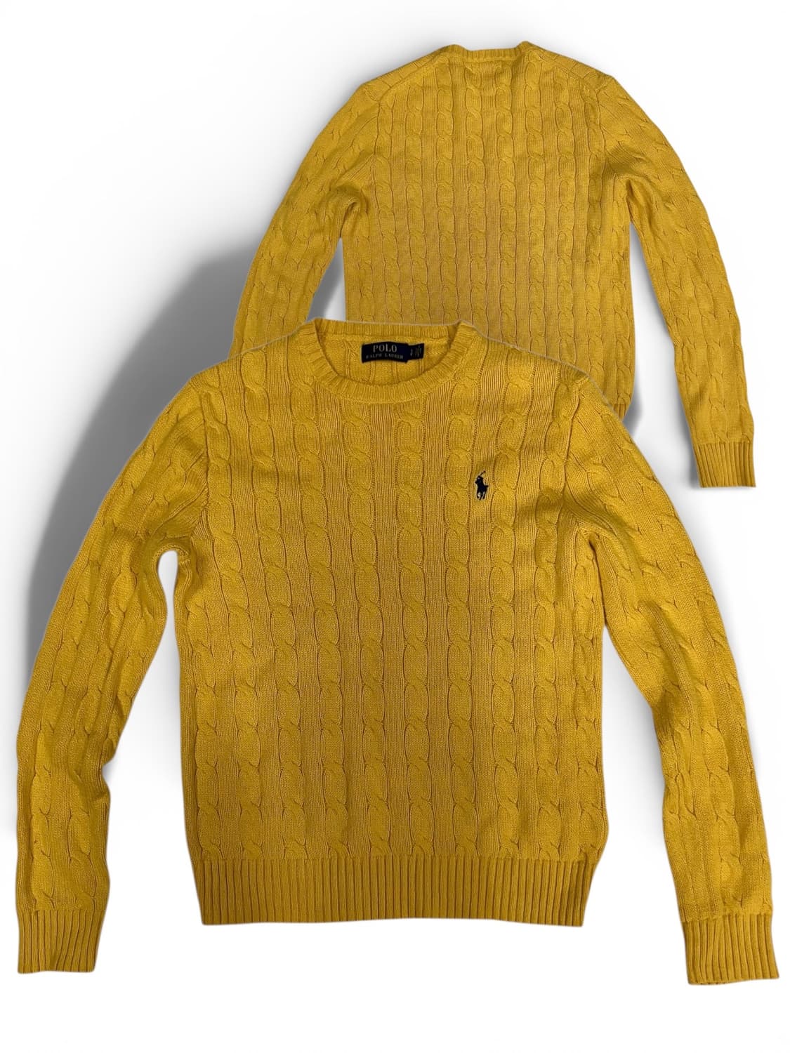 폴로 랄프로렌 케이블 니트 옐로우 S 상품이미지1