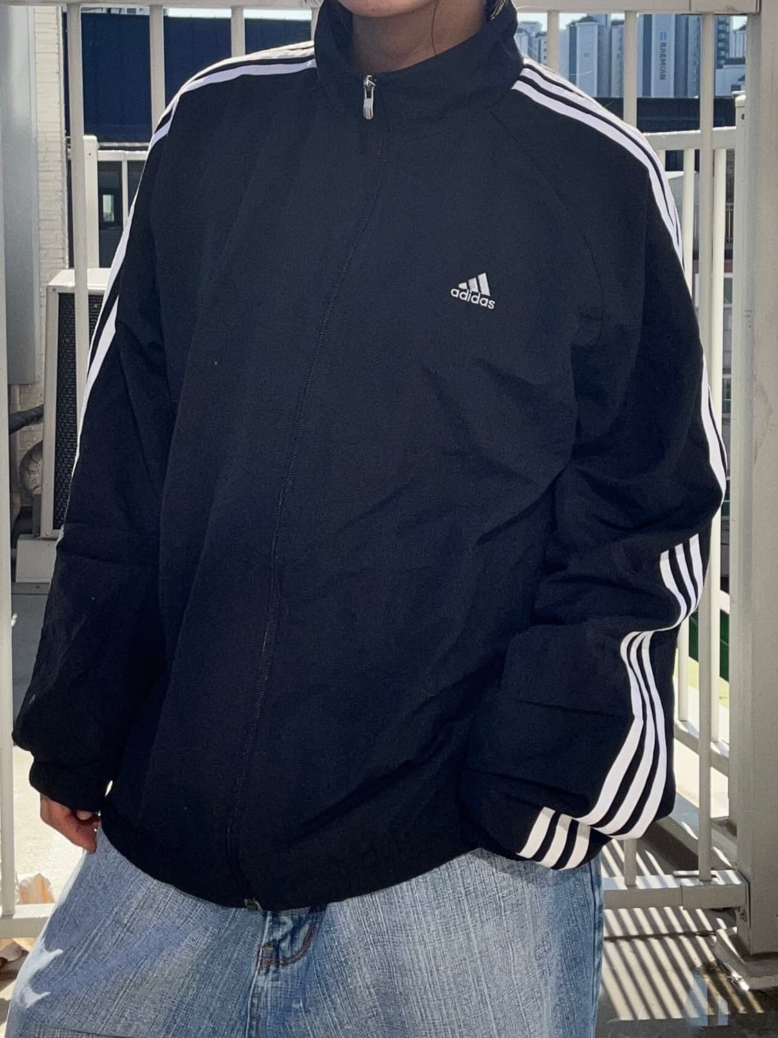 90s ADIDAS 오버사이즈 윈드브레이커 트랙집업 상품이미지2