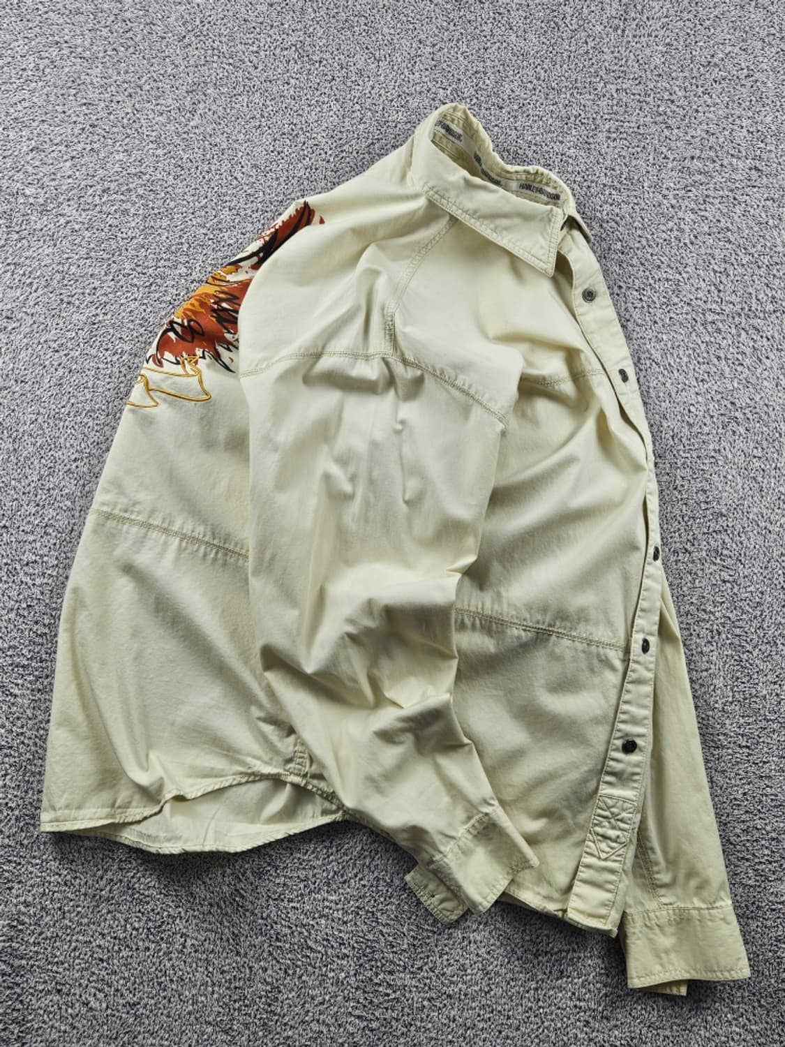 할리데이비슨 플레임 로고 바이커 셔츠 ( L ) / 10712 상품이미지5