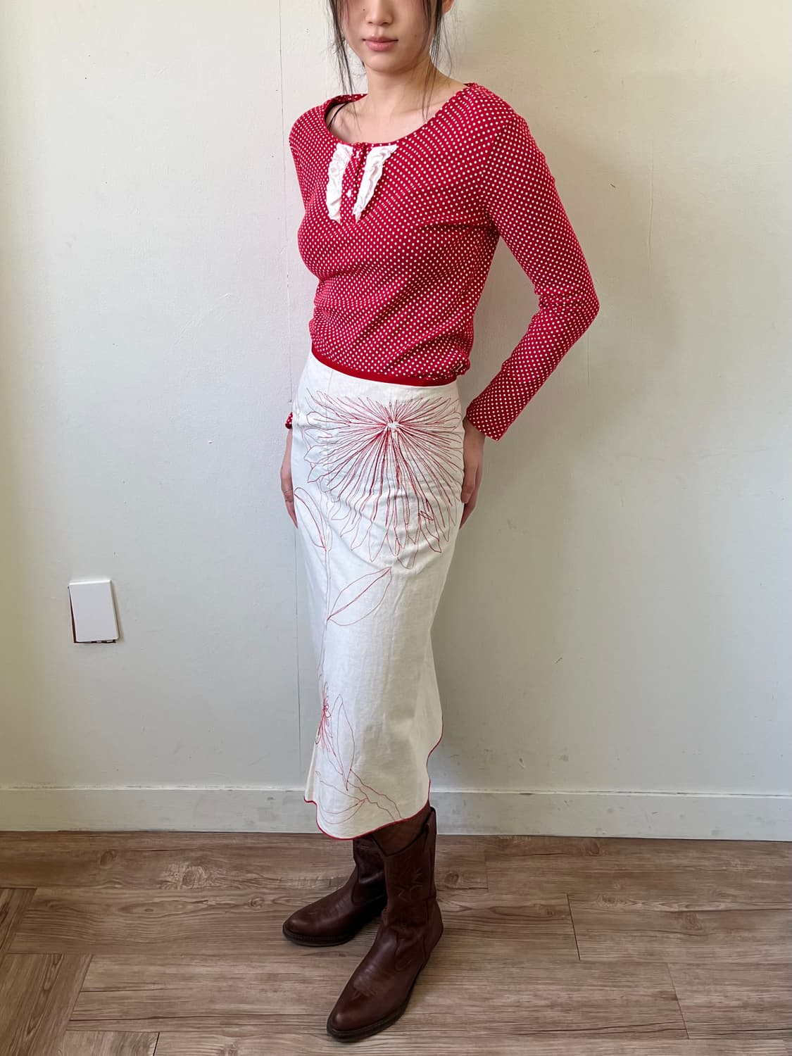 UNITED COLORS OF BENETTON 스티치 스커트 상품이미지5