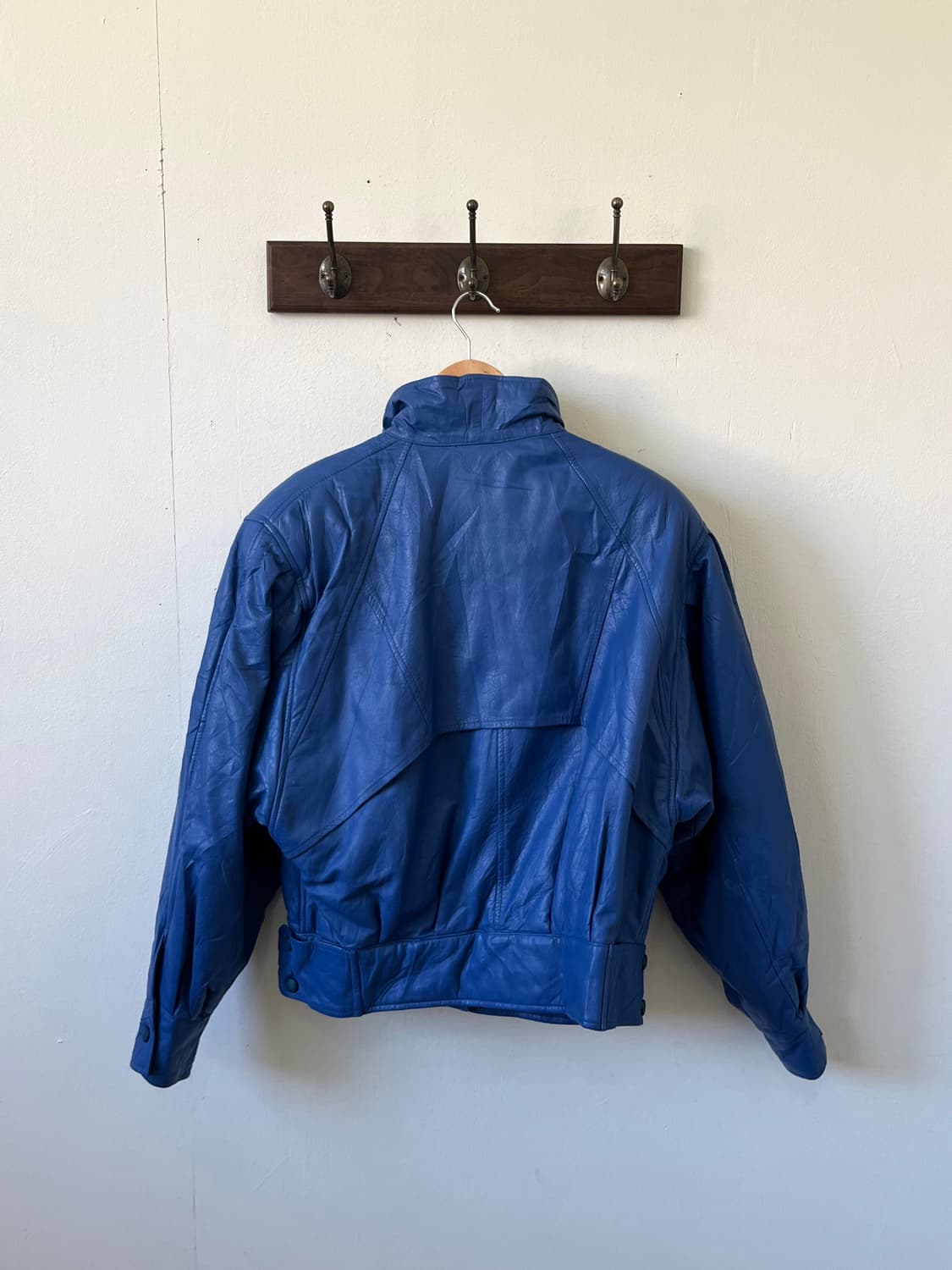 80‘s Giandor 실루엣 레더 자켓 상품이미지3