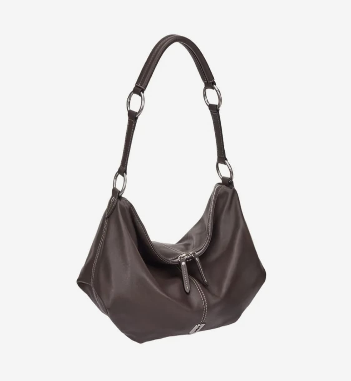 급처! 새상품 분크 하프문 아타쉬 숄더 미듐 다크 브라운 상품이미지1