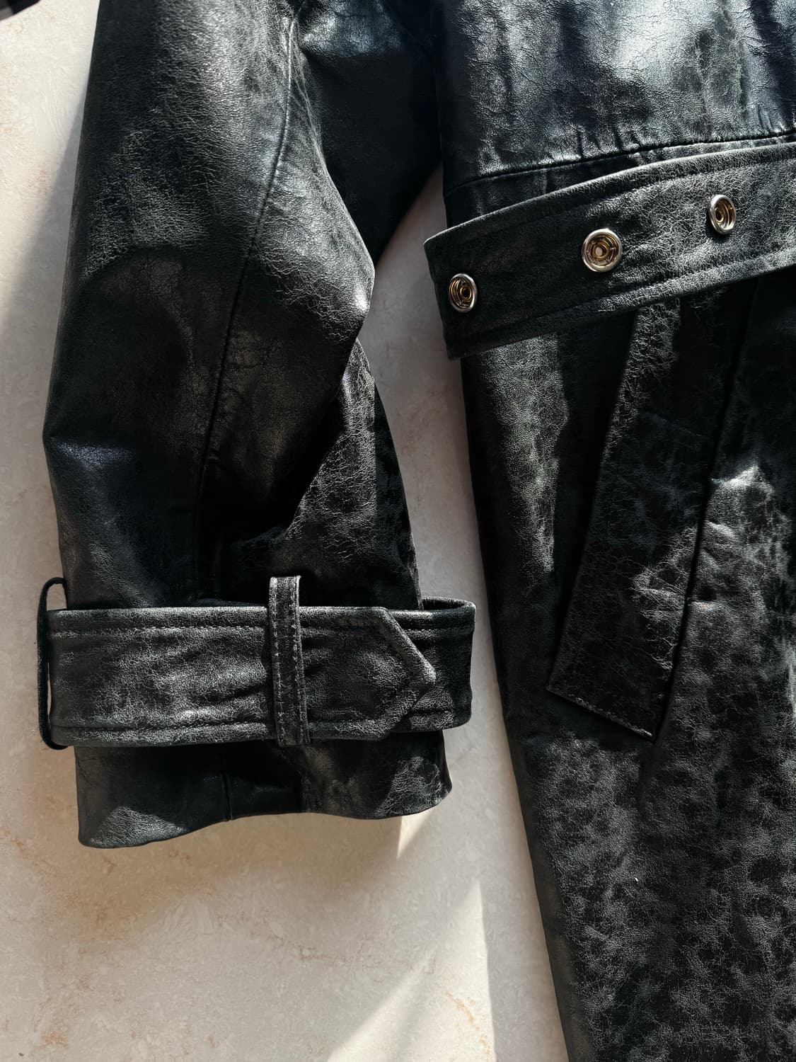 424 레더 트렌치 코트 자켓 50 상품이미지5