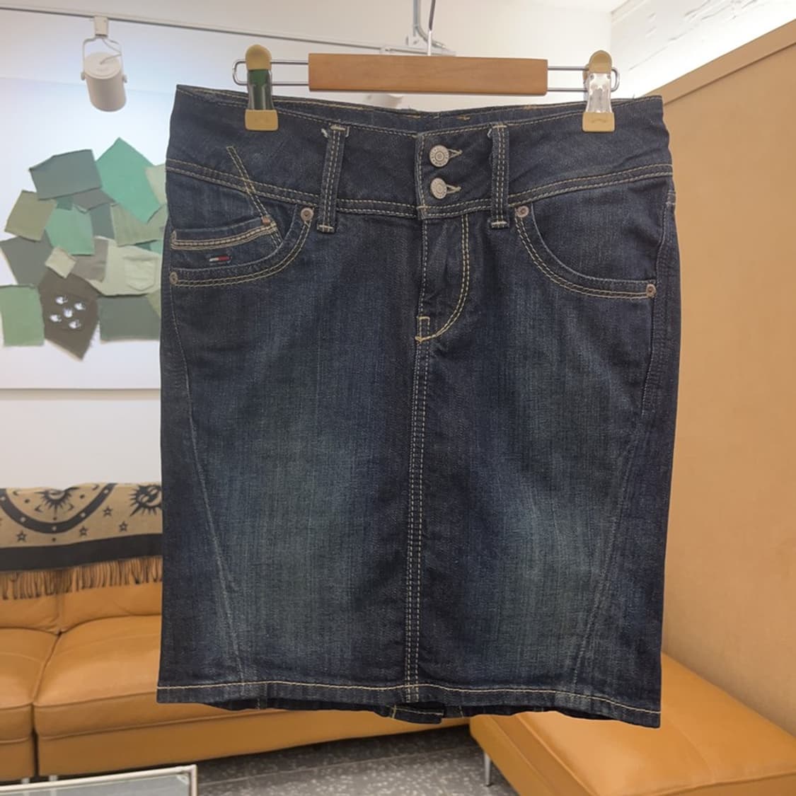 타미힐피거 SONORA 빈티지 워싱 데님 스커트 XS C08269 상품이미지3