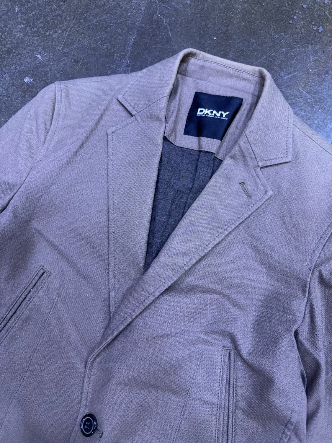 DKNY 코튼 캐쥬얼 싱글 블레이저 자켓 브라운 S 상품이미지3