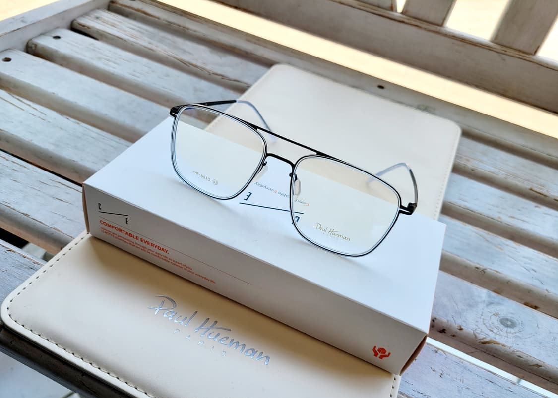 폴휴먼안경(PHF551D 블랙투명 투브릿지) +블루라이트변색렌즈 상품이미지2