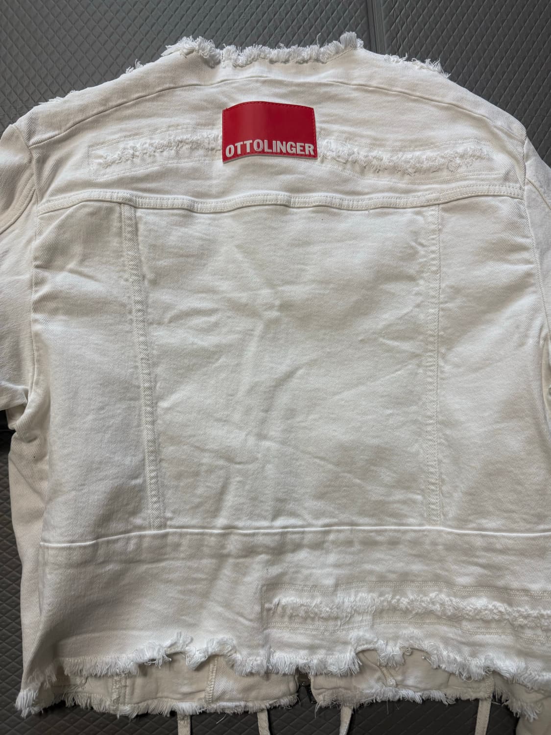 (L) (유일매물) 오토링거 위븐 크롭 박시 데님 자켓 상품이미지5