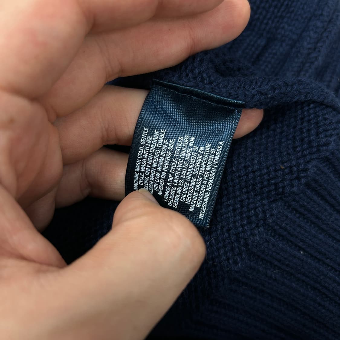 폴로 네이비 스몰포니 니트집업(XL(18-20)) 상품이미지3