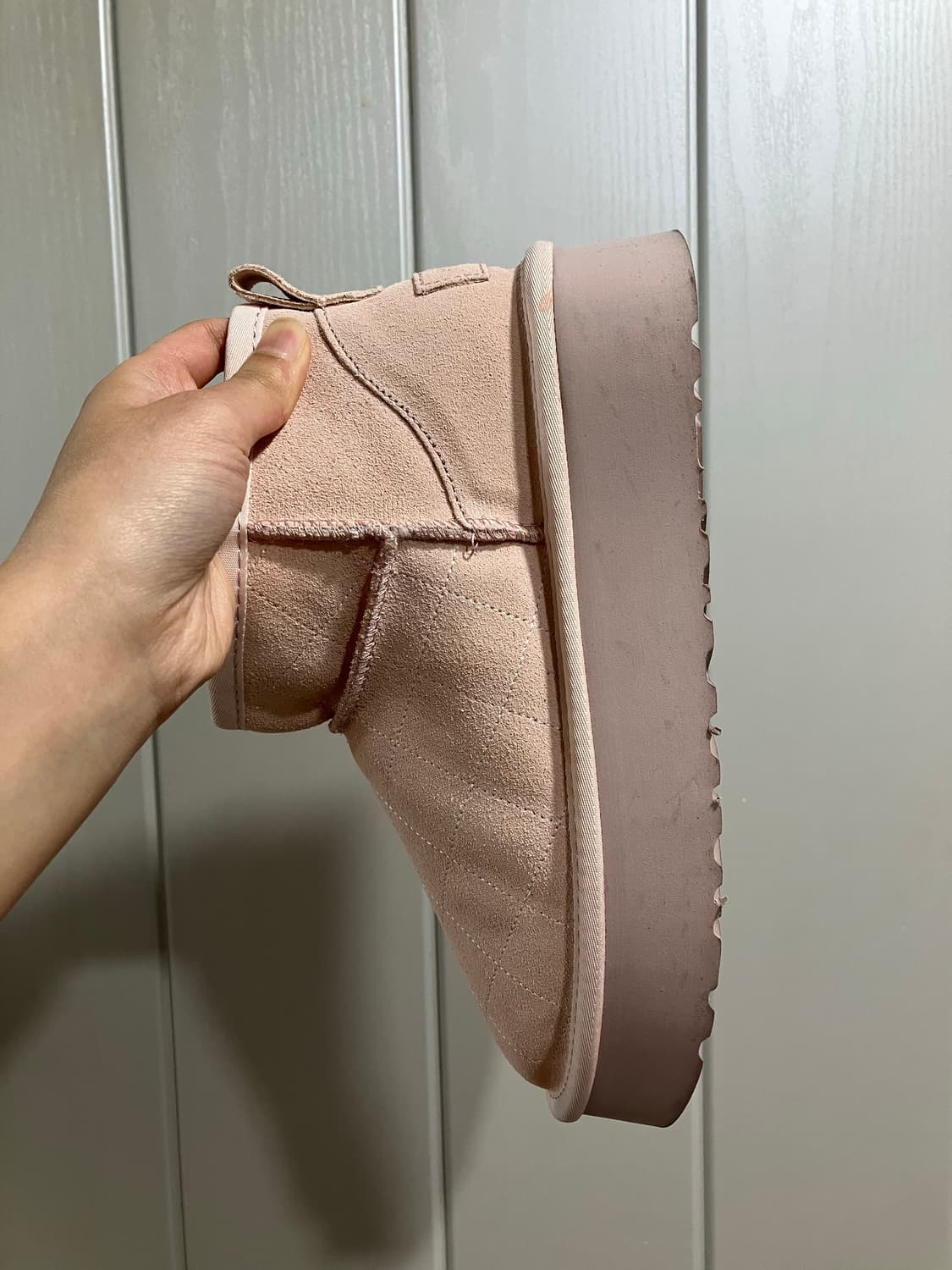 클리시어 슈가 크러쉬 퀼티드 퍼 어그 부츠 상품이미지2