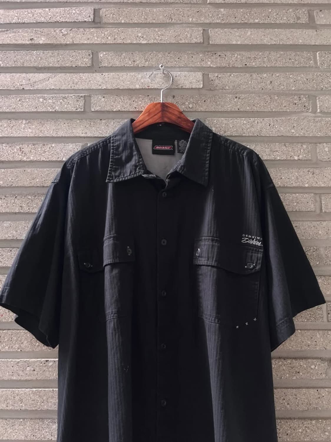 [3XL]디키즈 USA 2포켓 블랙 워크 셔츠 상품이미지1