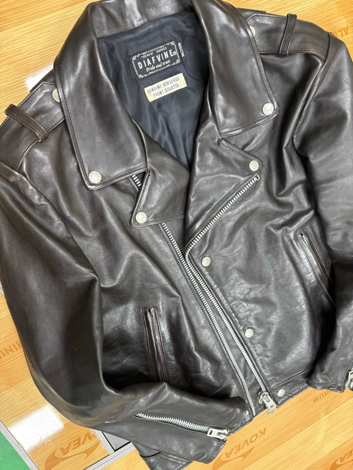 디아프바인 말가죽 라이더 자켓 M 상품이미지3