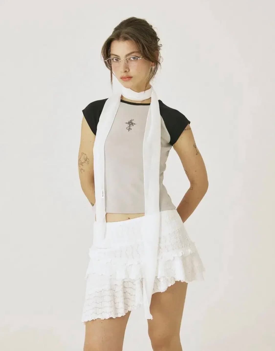 (새상품) 쓰리타임즈 하트 크로스티 그레이 S 쓰탐 상품이미지2