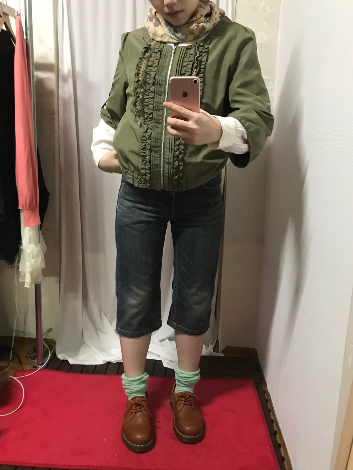 edwin 데님 카프리 팬츠 상품이미지3