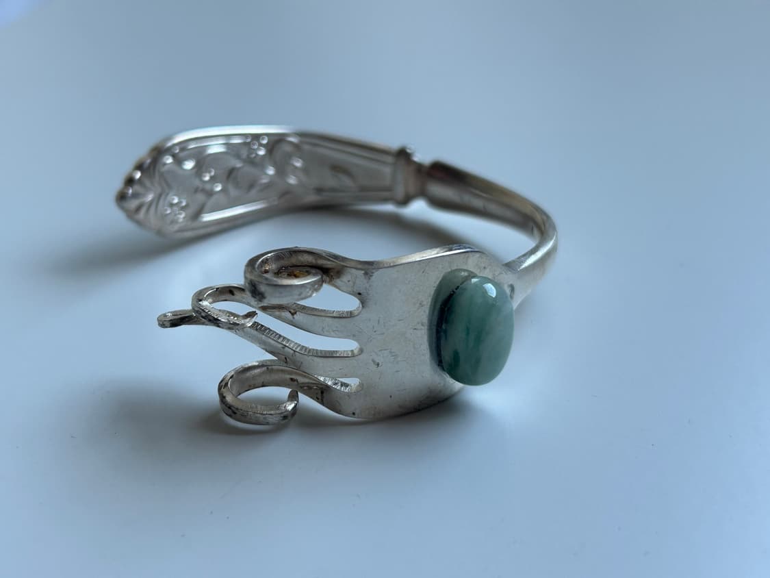 빈티지 그린어벤츄린 포크뱅글 S 상품이미지1