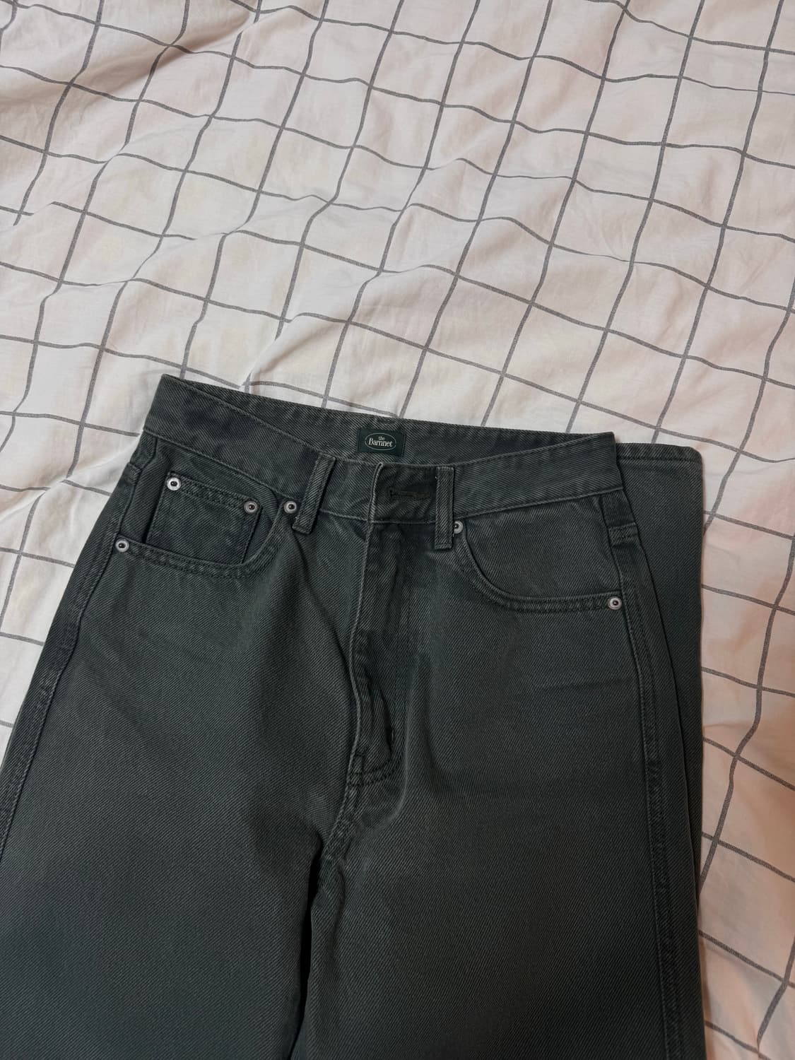 더 바넷 그린 볼리드 데님 팬츠 s 상품이미지9