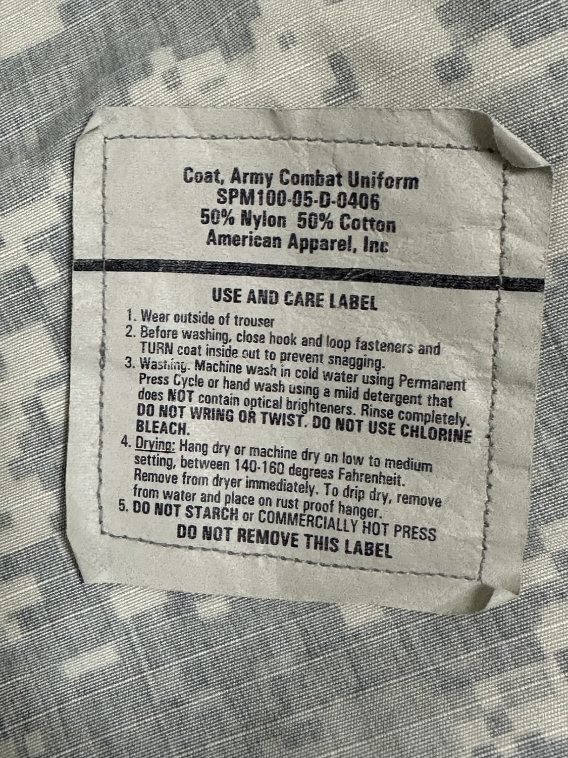 미군 구형 ACU 전투복 상의 (M/R) (L) 상품이미지7