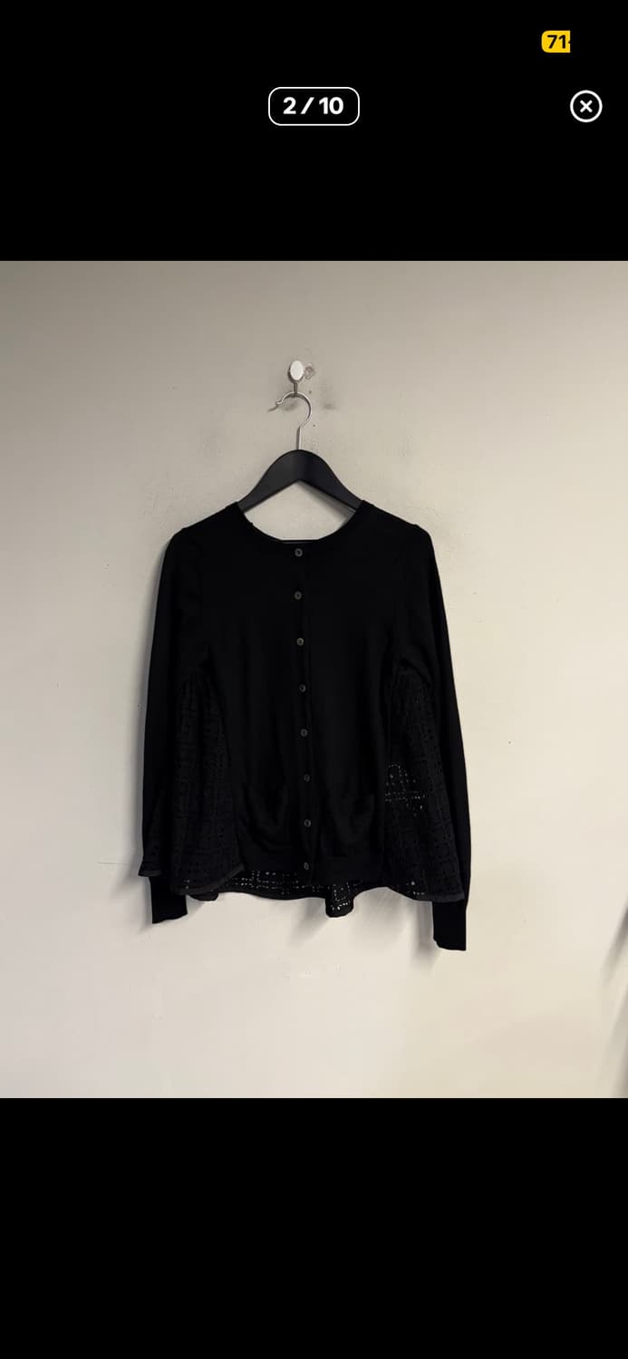 Sacai luck lace mix knit cardigan 상품이미지2