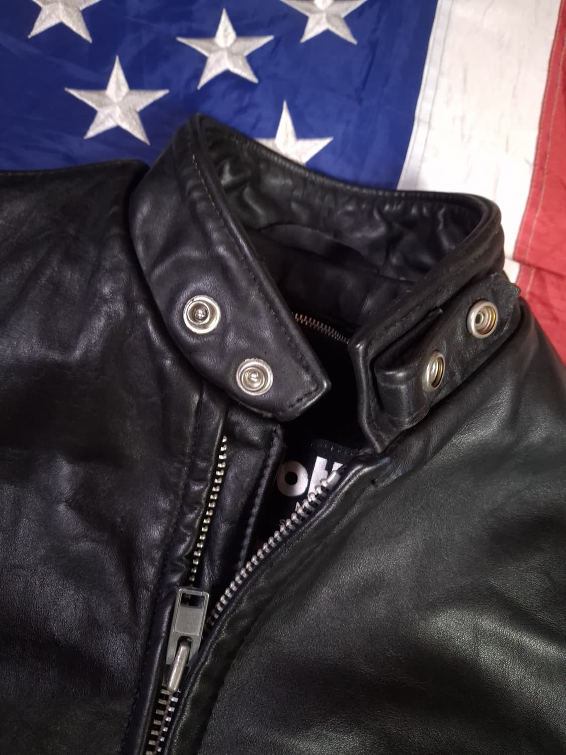 오리지날 미국제조 쇼트 싱글 라이더 자켓 베스트 풀셋트 상품이미지3