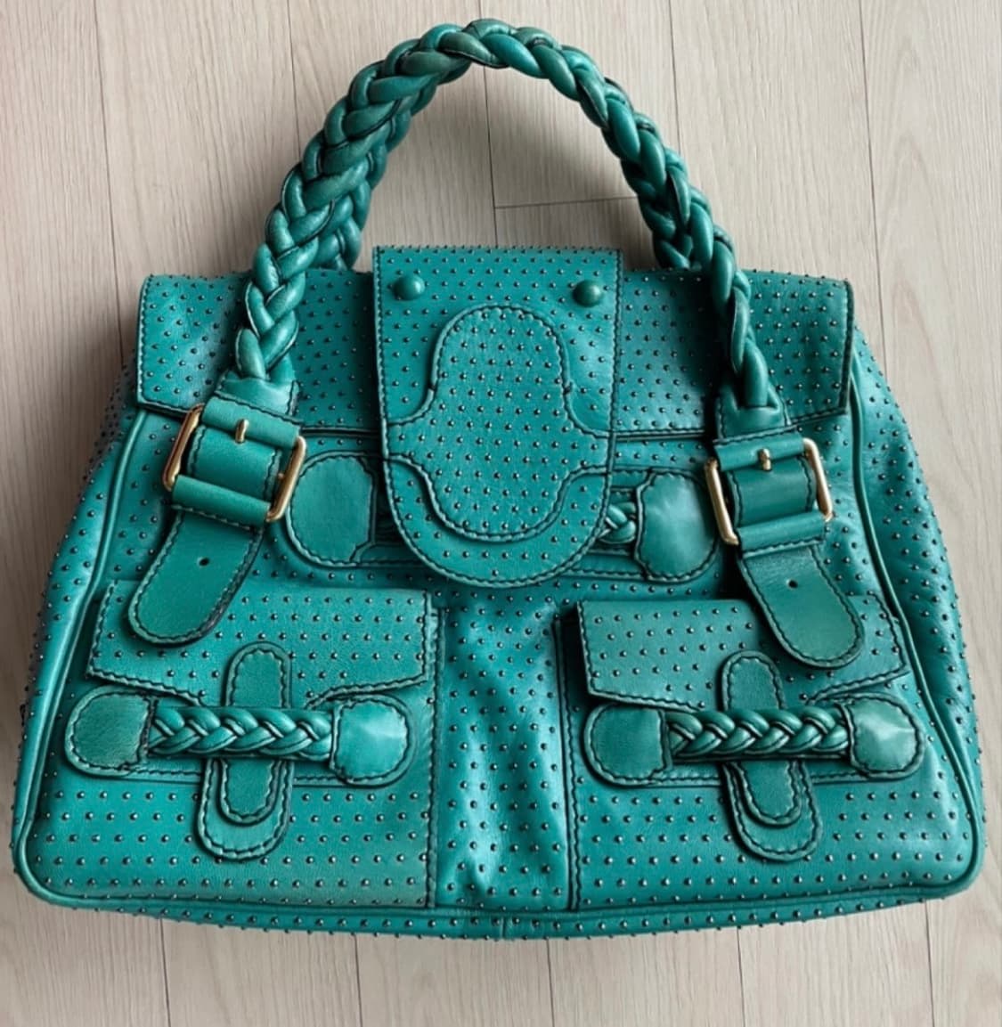 Valentino 발렌티노 페이던트 토드백 민트 상품이미지2