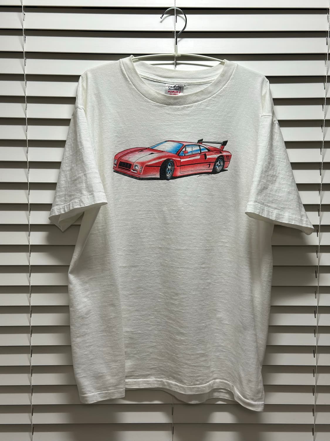 90s 빈티지 페라리 288 GTO 에볼루치오네 아트 티셔츠 XL 상품이미지1