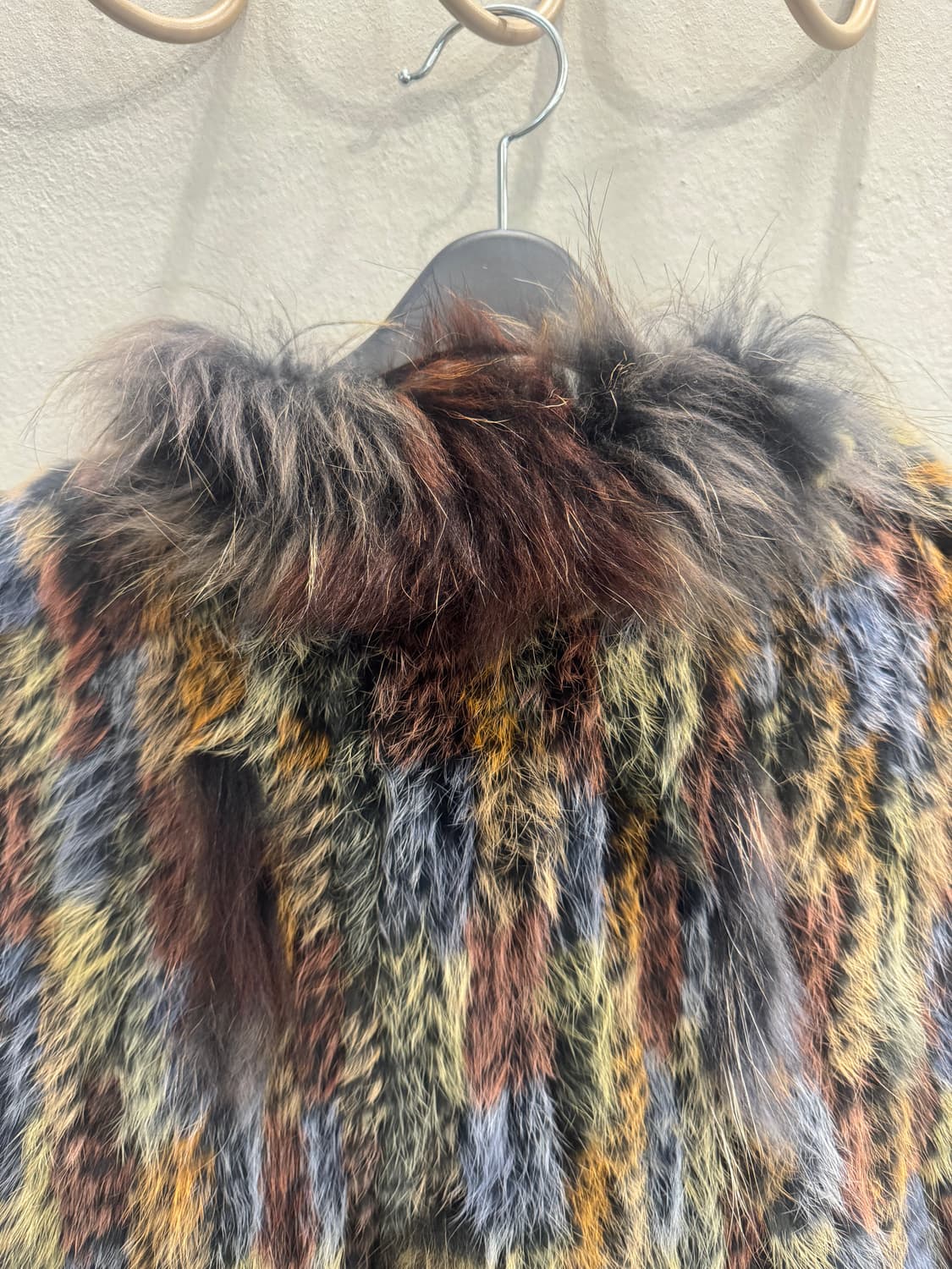 vintage 믹스컬러 리얼퍼 베스트 상품이미지7