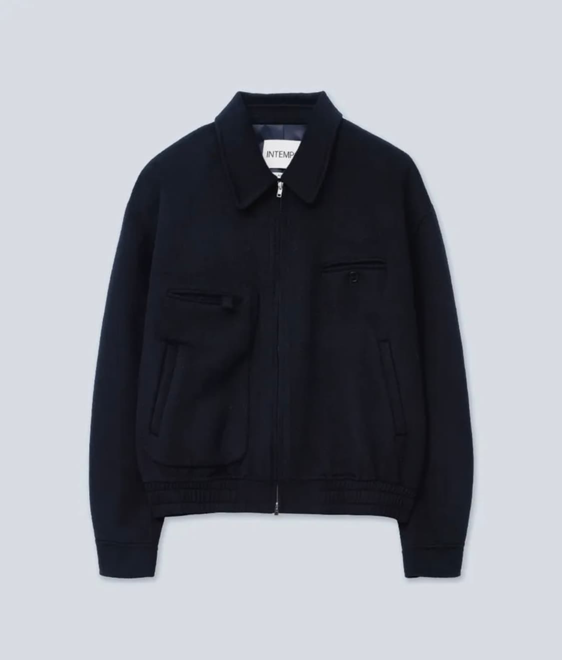 인템포무드 / 패치 포켓 울 블루종 / 네이비 / L 상품이미지1