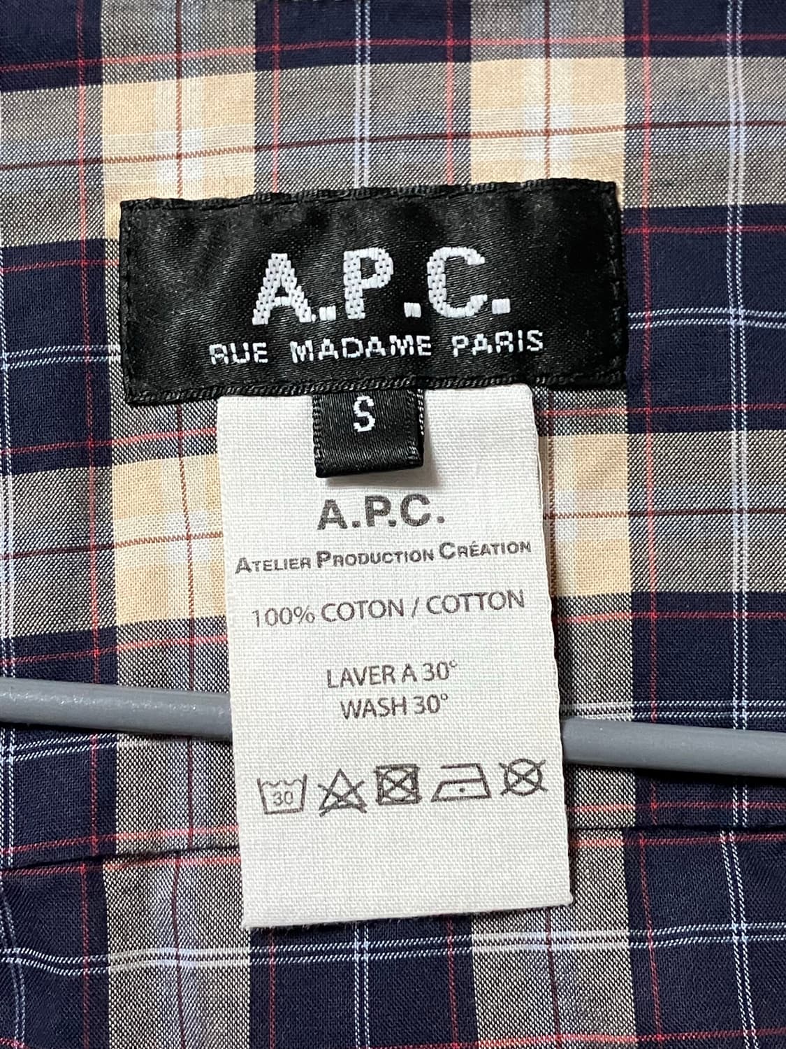 A.P.C 에페쎄  체크 반팔 상품이미지2