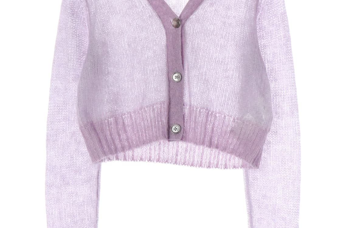 아크네 스튜디오 울모헤어70% 라벤더 브이넥 니트 가디건 XS
 상품이미지4