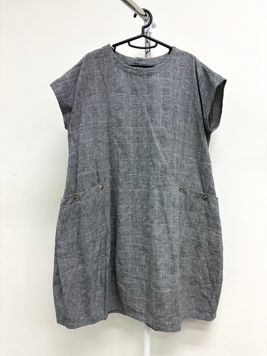 빈티지 그레이 벌룬핏 원피스 상품이미지5