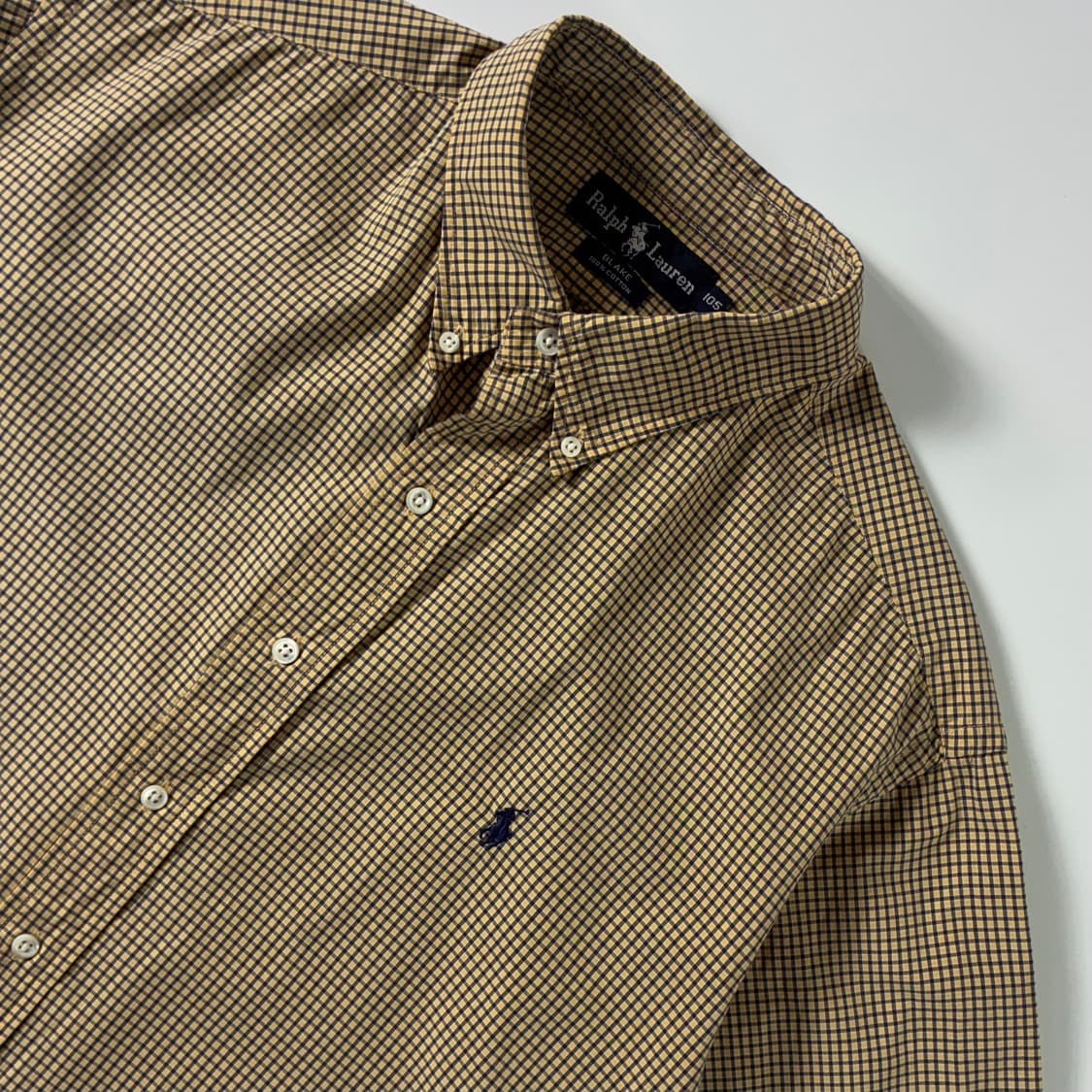 Polo  폴로 랄프로렌 90,s 자수 브라운 체크 셔츠  상품이미지3