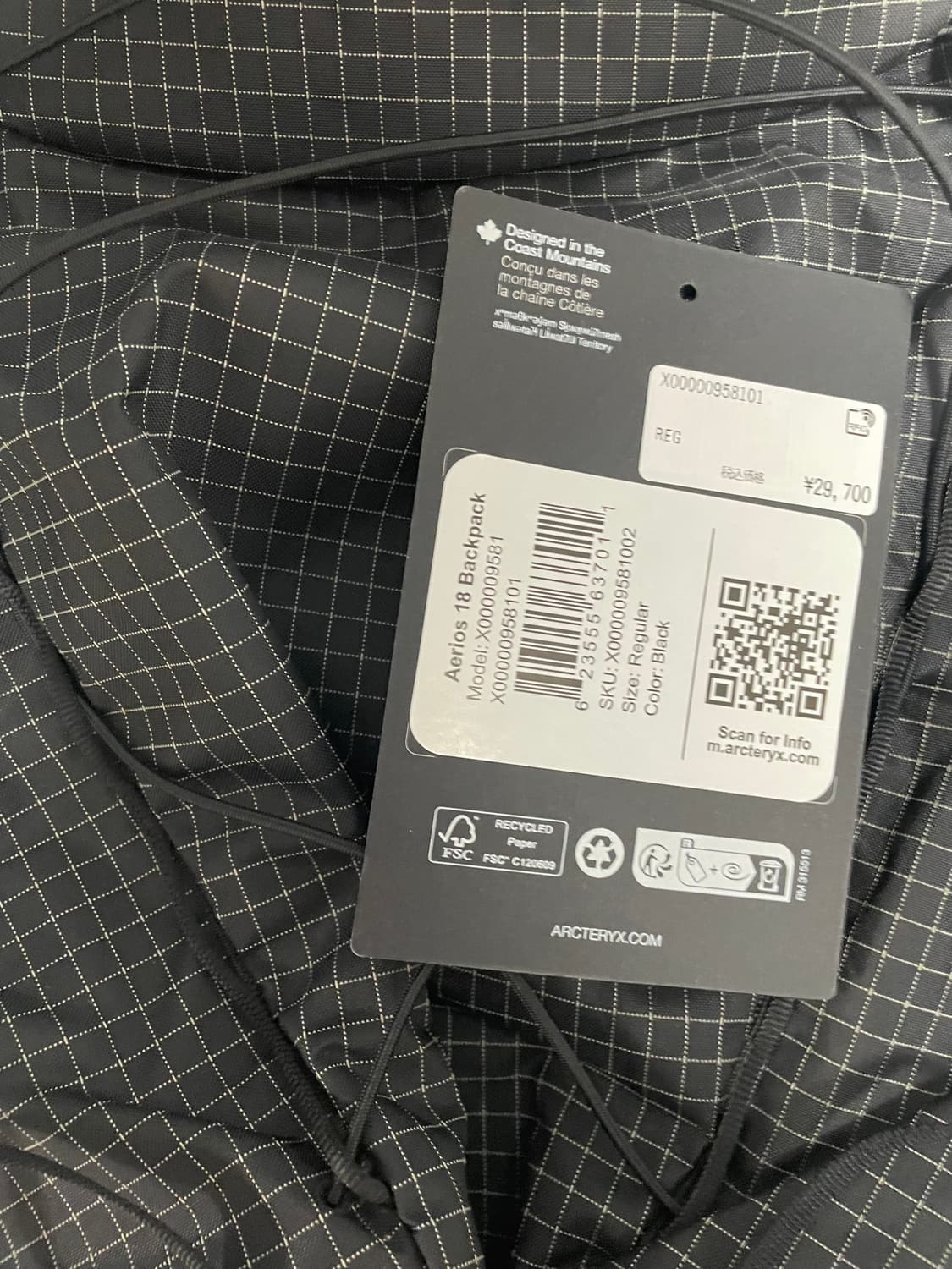 아크테릭스 에어리어스 18백팩 최상급 컨디션 상품이미지2