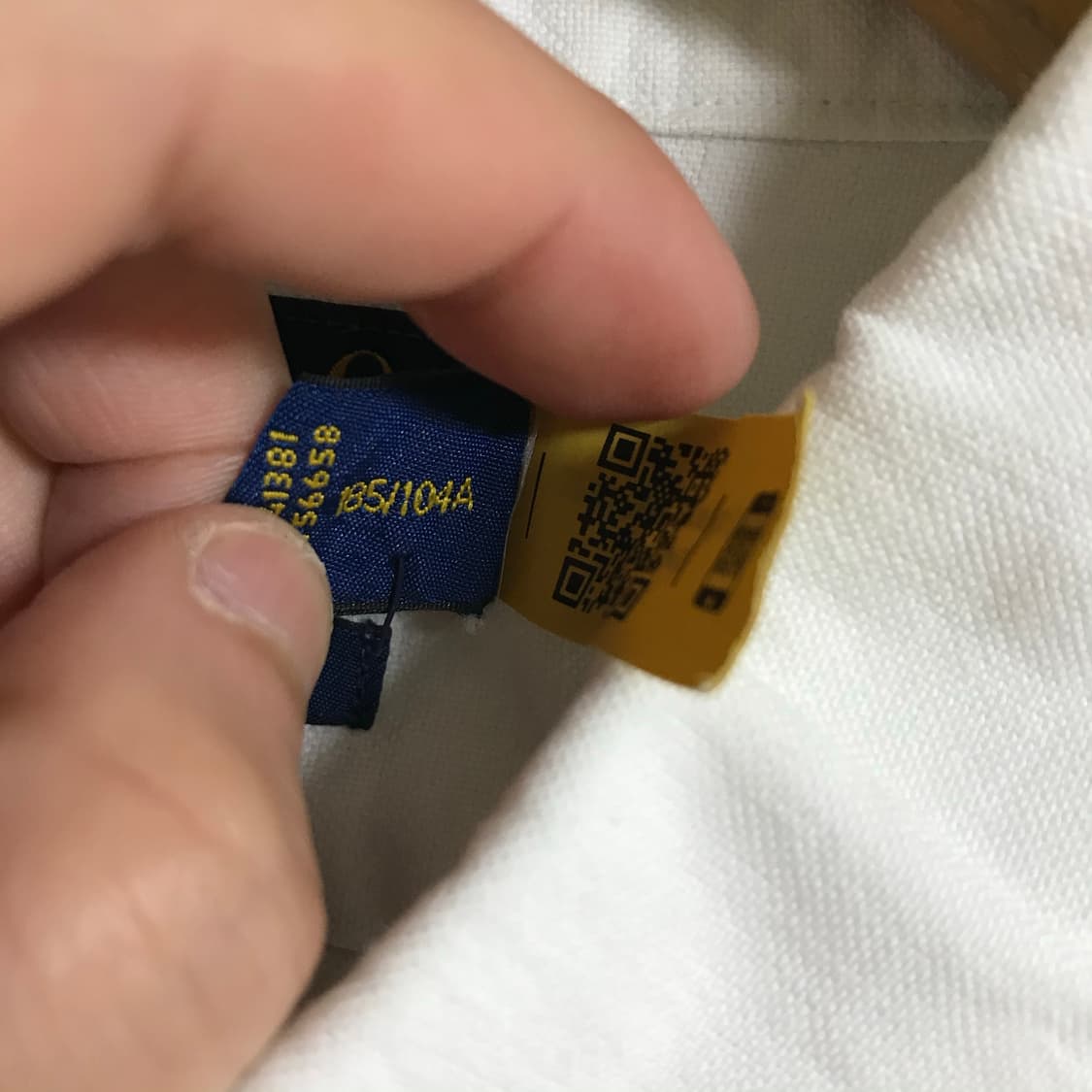 폴로 큐알정품 옥스퍼드 흰색셔츠 (실제론 아예 흰색 입니다) 상품이미지5