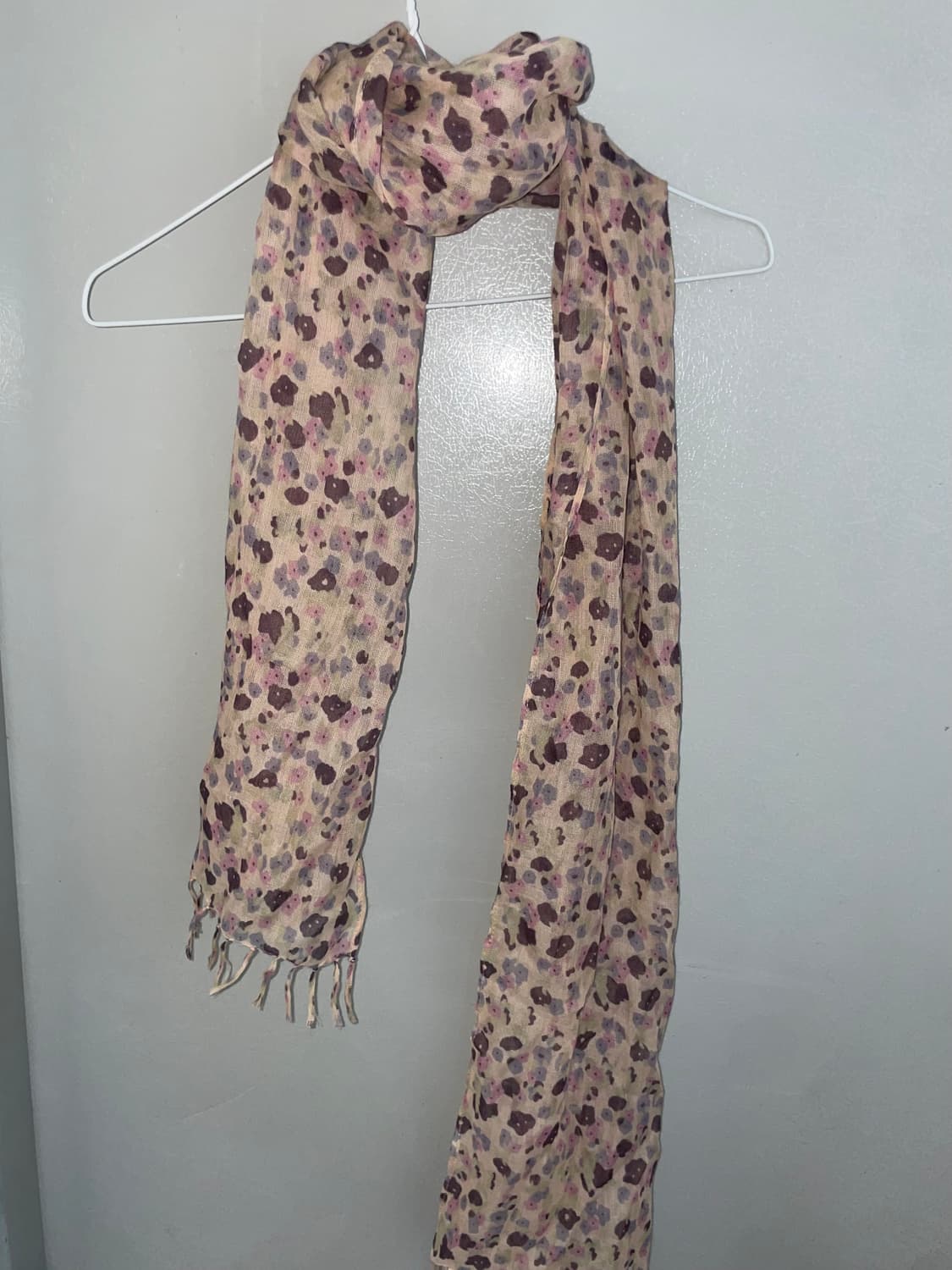 히피느낌 플로럴 톤다운 핑크 머플러 상품이미지3