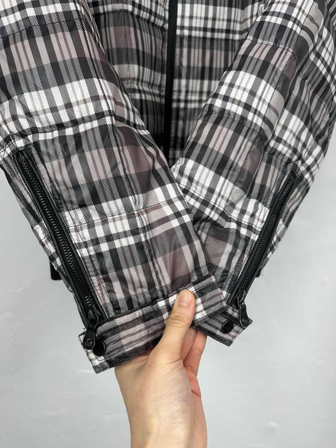 Semantic Design check pattern bomber pad 상품이미지4