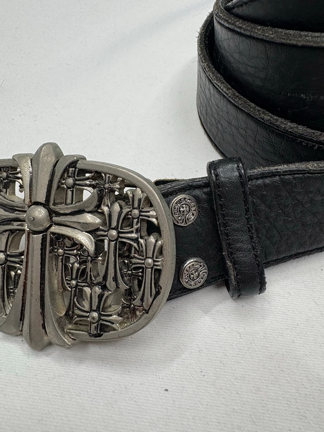 빈티지 세메터리 레더 버클 벨트 상품이미지3