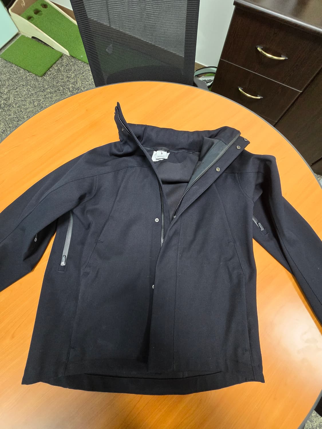 나이키 울 클래식 워터 리펠런트 자켓 QS 블랙 L(105) 상품이미지2