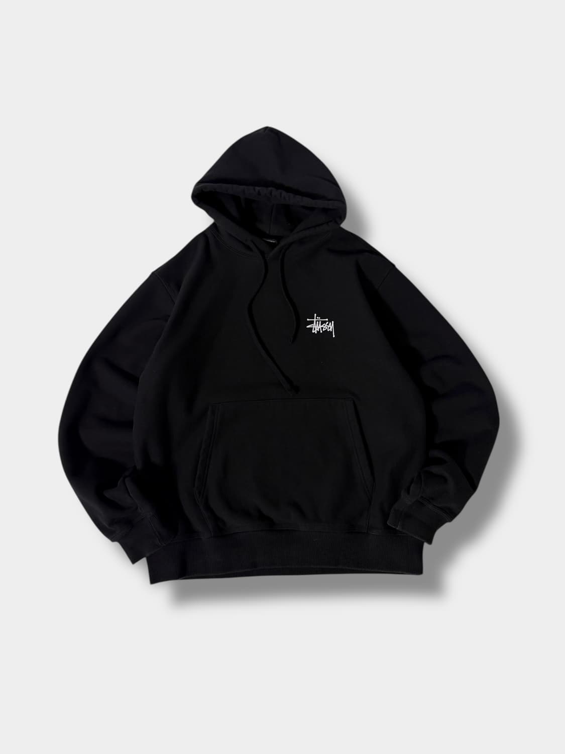 스투시 루즈핏 재팬 베이직 스탁로고 해비 스웻 후드 상품이미지2