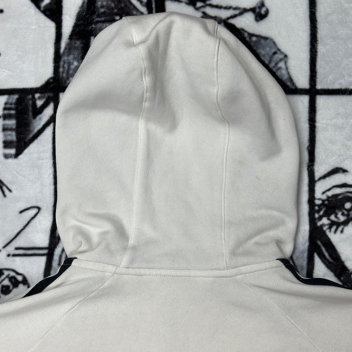 아디다스 삼선 흰색 크롭 후드집업 상품이미지6