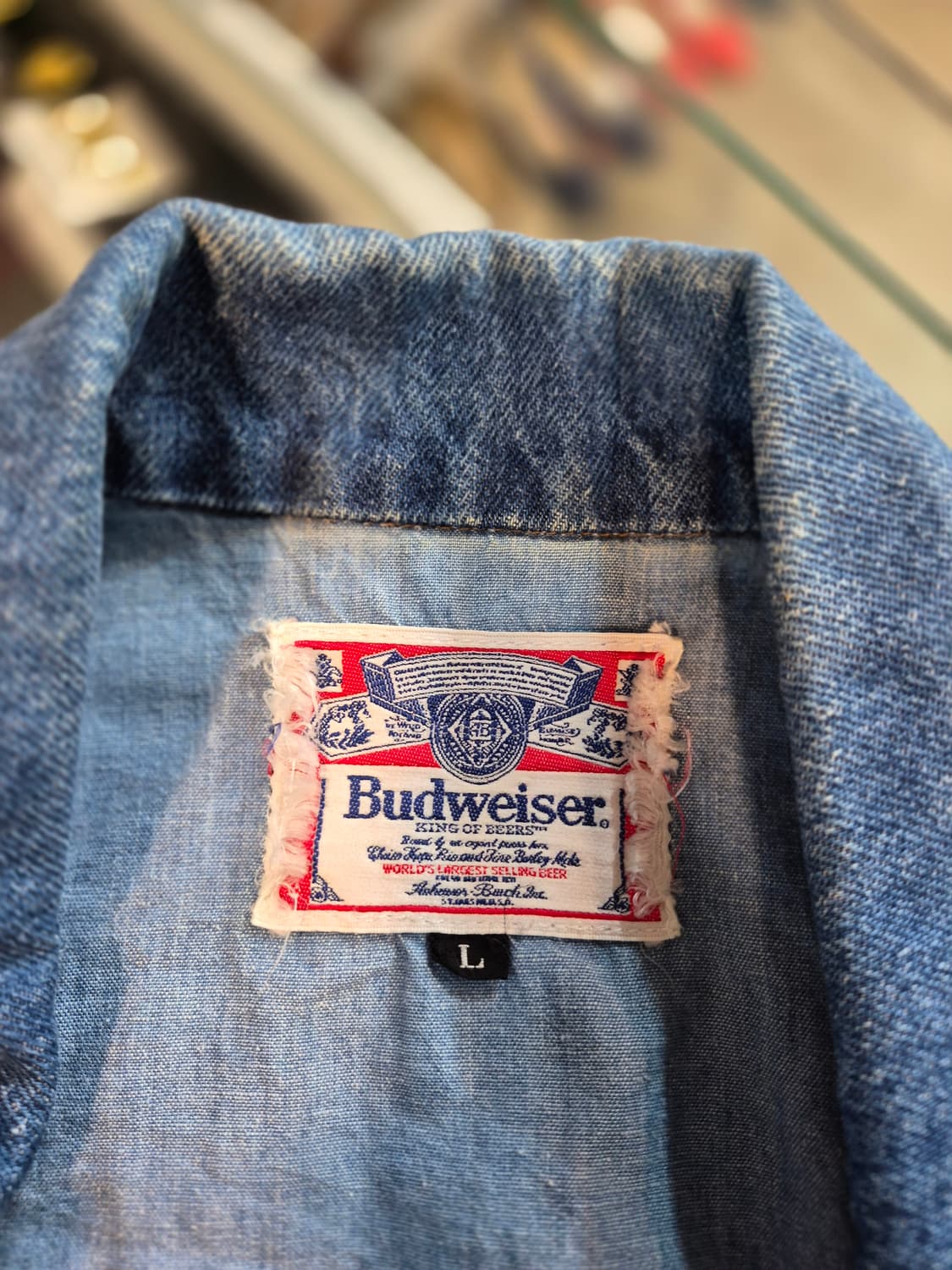 버드와이저 데님 청자켓 L 상품이미지7