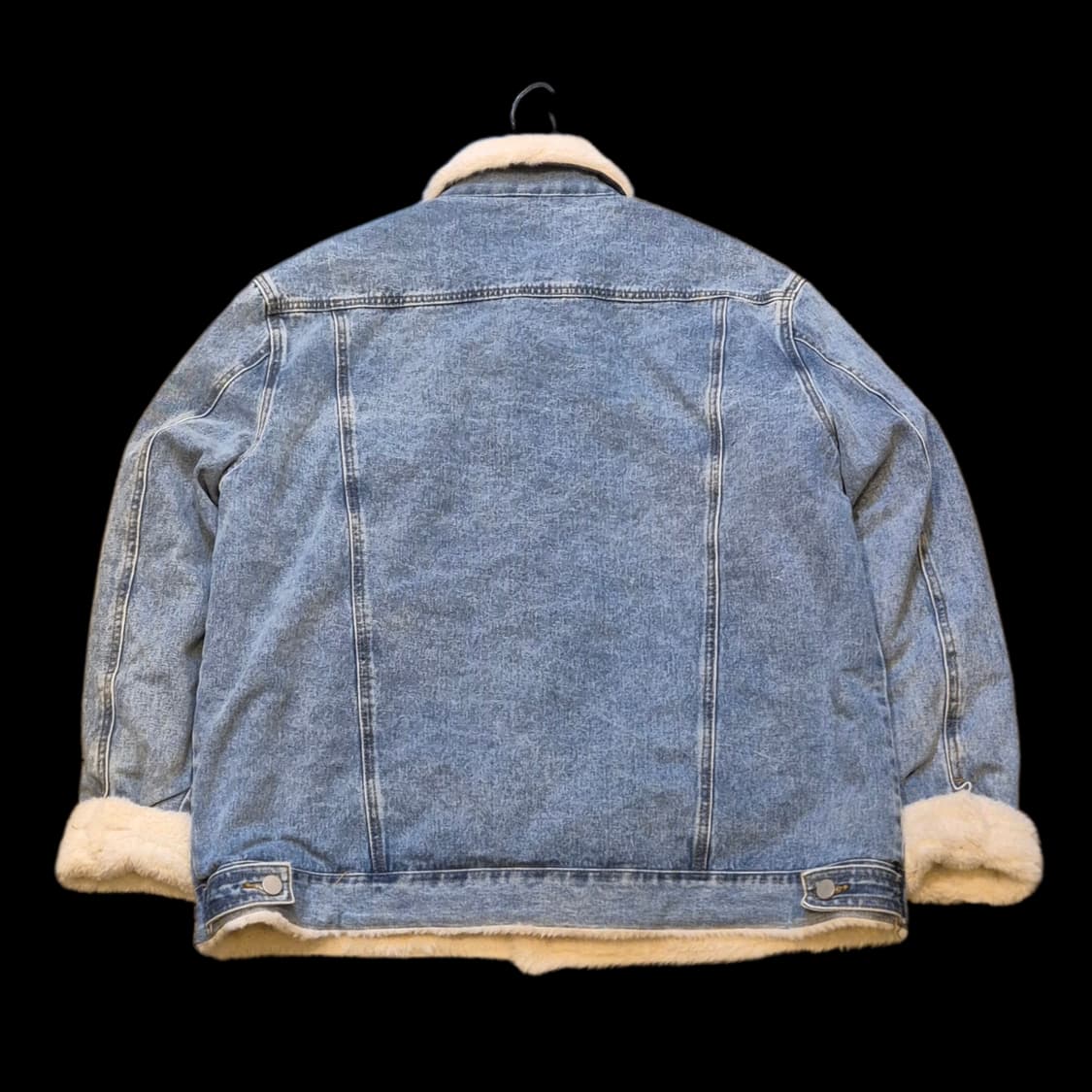 FREE(착샷잇음) 털배색 데님자켓  상품이미지2